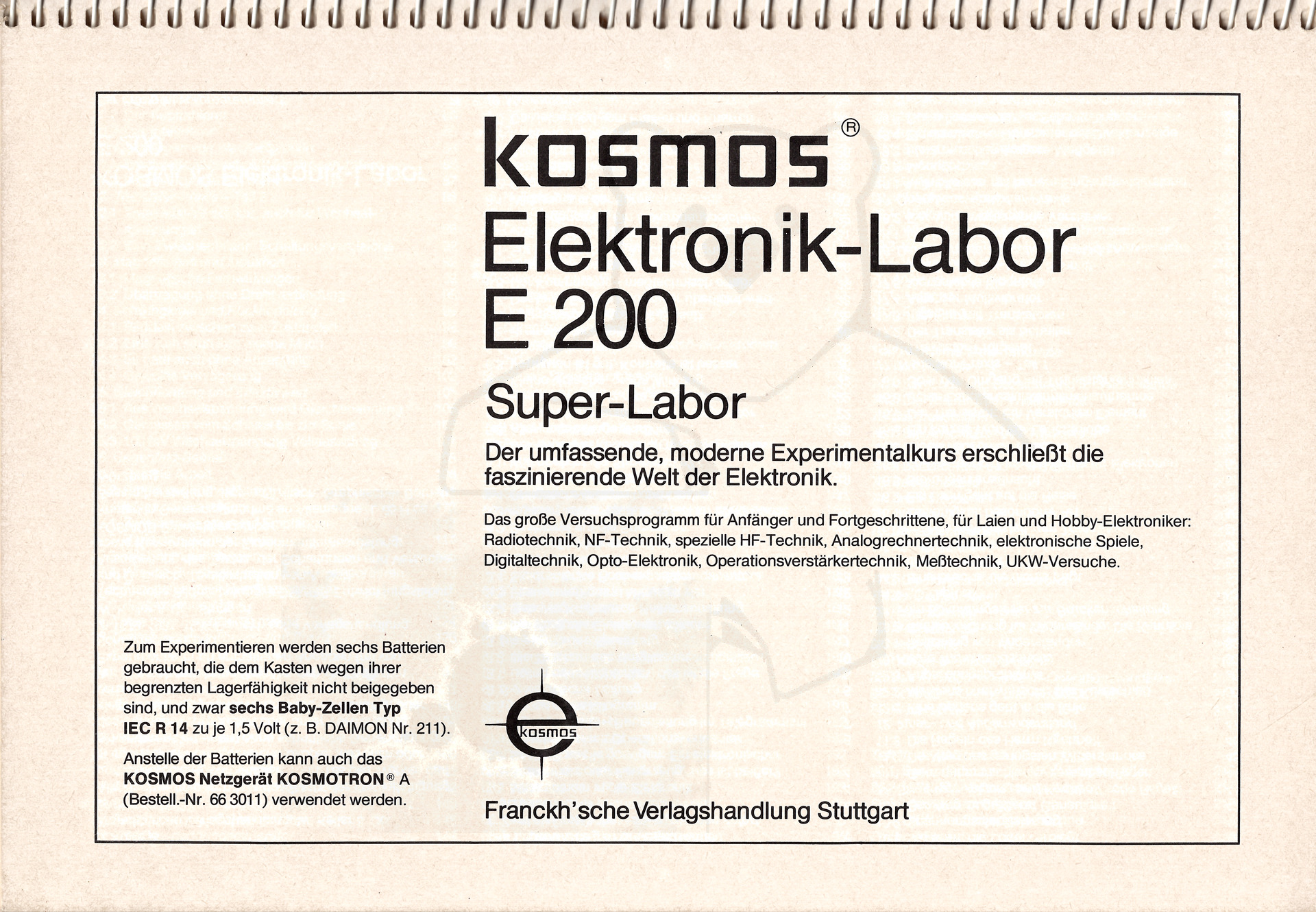 Kosmos Elektronik Labor E200 Handbuch Seite 3